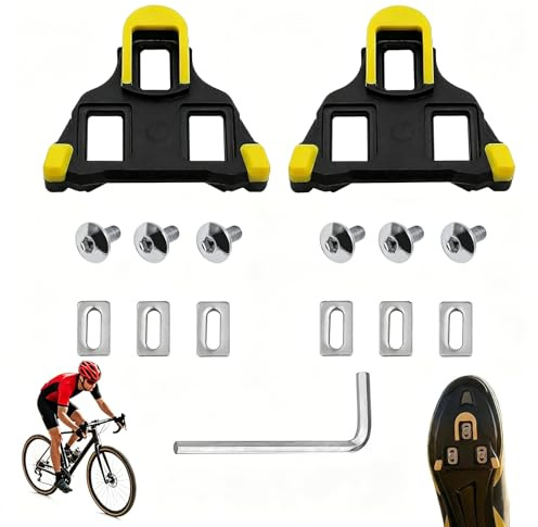 yeemeen Fahrrad SPD Cleats, Fahrrad Pedal Cleats für Shimano SPD Pedale, Fahrradschuhe Cleats, Rennrad Pedalplatten, SPD Pedale Kompatibel mit Mountainbike und Straßenfahrzeugen | 6° Cleats, Fahrradpedal für Shimano Cleats, kompatible Fahrradkeile, kompatibel mit Shimano Spd, Fahrradpedalkeile