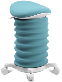 TOPSTAR Sitness 4D mit Rollen - AGR-Zertifiziert Dynamischer Sitzhocker Papyrus - türkis, ergonomischer Bürohocker - höhenverstellbar - stärkt den Rücken - entlastet die Bandscheiben | Made in Germany | Ergonomisch | Bürohocker, Rollhocker | höhenverstellbar | Geprüfte Sicherheit nach GS-Intertek