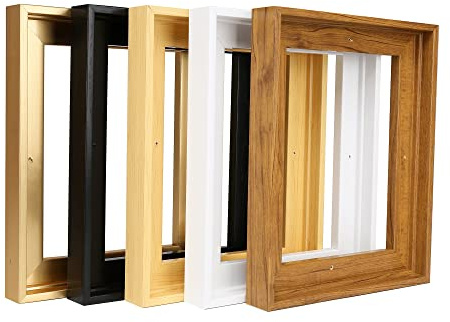 HUACANVAS Schattenfugenrahmen Schwebender Leinwand-Rahmen Für Leinwand Bilderrahmen Rahmen Leinwand Keilrahmen (30x40cm,Schwarz)