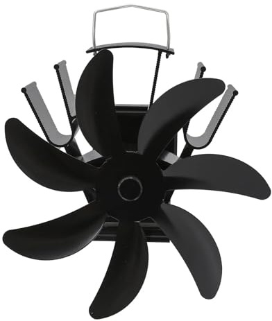 WAFOHSR 7 Blades Heat Powered Fireplace Fan Quiet Safe Burning Stove Fan Efficient Heat Distribution For Home Firewood Log Wood Burner Easy To Use