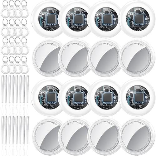 Tukio Air Tags Schlüsselfinder 16er Pack für Apple Wo ist? APP (Nur iOS) | [MFi-Zertifiziert] Smart Tracker Key Finder Austauschbarer Akku, 100 dB Alarm, Koffer Tracker für Gepäck/Taschen/Schlüssel