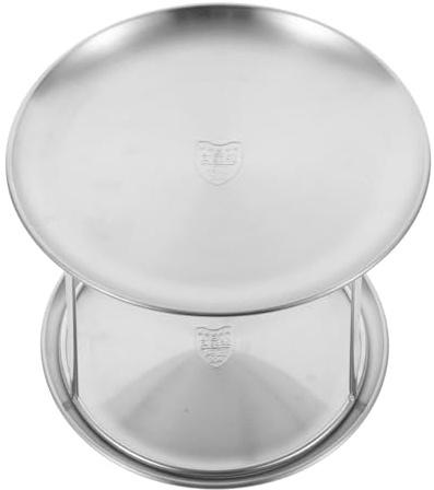 CIYODO Support de Plateau Fruits de Mer Inox Double Couche pour Buffet et Dessert Stand Alimentaire Polyvalent pour Mariage Fête et Buffet