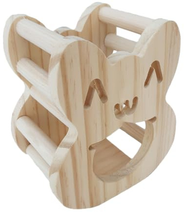 Toyvian Kaninchengrasgestell aus Synthetischem Material Einfach zu Montieren und Zerlegbar für Kleintierkäfige und Kaninchen als Futterspender in Beige