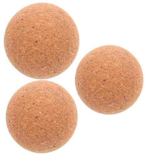 VERDANVERSE 3 Stück Kork Massagebälle für Muskelentspannung Tragbare Faszienbälle für Selbstmassage Fuß Beinmassage Naturkork Oberfläche für Büro Gym und Reise