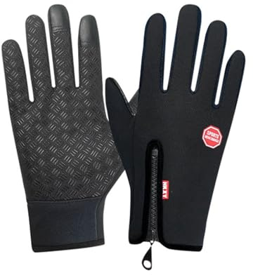 Generisch Winterhandschuhe Herren Thermo Fleece Winddicht Handschuhe Touchscreen Warme rutschfest Sporthandschuhe Wasserdicht Fahrradhandschuhe Vollfinger Klettern Laufhandschuhe Unisex