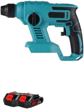 Trapano Elettrico Rotativo A Batteria Da 1000 W, 3600 Giri/min, Ricaricabile, 8600 Ipm, For 18 V Elevata Capacità Di Perforazione(2 Battery Set)