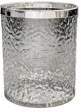 Poubelle Cuisine Poubelle Ronde Transparente avec Anneau de Pression plaqué, Corbeille à déchets Moderne en Plastique for Salon, Chambre et Bureau pour Office(Transparent)
