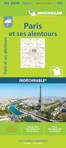 Michelin Paris und Umgebung 2021: Straßen- und Tourismuskarte (MICHELIN Zoomkarten, Band 102)