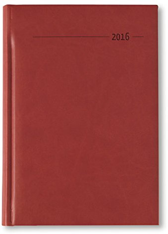 Buchkalender A5 352 Seiten Tucson rot 2016 - 1 Tag 1 Seite