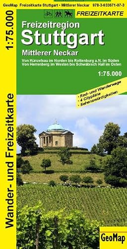 Stuttgart Mittlerer Neckar Rad- und Freizeitkarte: 1:75.000 (Geo Map)
