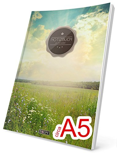 TULPE Punktraster Notizbuch: Ca. A5 „C013 Sonnenaufgang“ (Vintage Softcover, Register, Punktkariertes Papier - Bullet Journal, Notizheft, Skizzenbuch, Tagebuch, Gepunktete Seiten, Dot Grid Notebook)