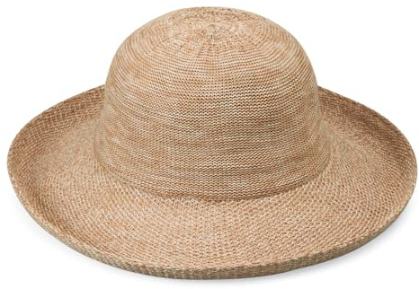 Wallaroo Women’s Victoria Sun Hat – Medium (Mixed Camel)| Packable Design, Adjustable Sizing | Sophisticated Style for Parties, Beach & Outdoor