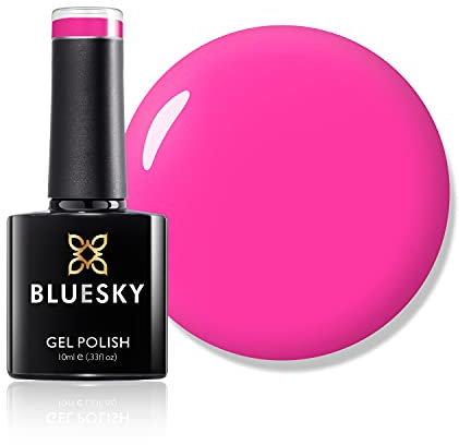 Bluesky Gel Nail Polish, Cherise Neon06, Bright, Colour, Hot, Neon, Pink, Long Lasting, Chip Resistant, 10 ml (Requires Drying Under UV LED Lamp)