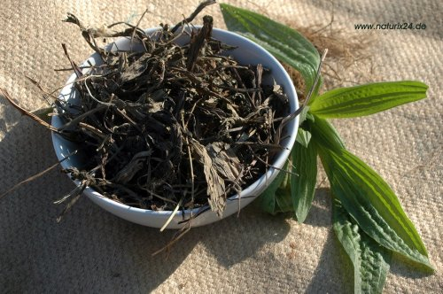 Naturix24 – Spitzwegerich Tee, Spitzwegerichblätter ganz – 100g Beutel