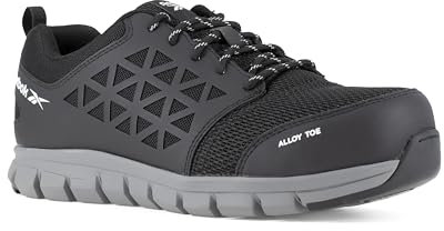 REEBOK WORK IB1031 S1P Excel-ljus aluminiumtå atletisk PR arbetssko, 41, svart/grå