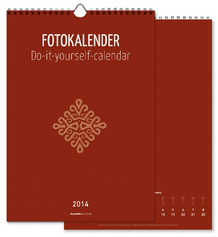 Foto-Bastelkalender rot 2014