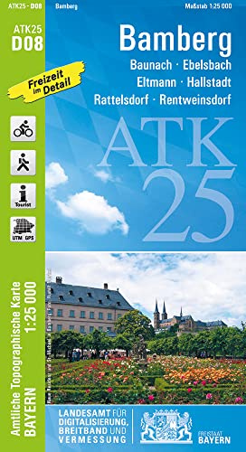 ATK25-D08 Bamberg (Amtliche Topographische Karte 1:25000): Baunach, Ebelsbach, Eltmann, Hallstadt, Rattelsdorf, Rentweinsdorf, Haßberge (ATK25 Amtliche Topographische Karte 1:25000 Bayern)