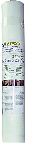 FibaFuse 36 inch x 75 feet Paperless Wall Reinforcement, White