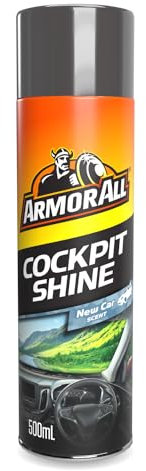 Armor All, Cockpit Shine Car Interior Cleaner 500ml, New Car, Cleans and Restores Dashboards and Trims, Anti-Static Formula, Suitable for Plastic,Rubber and Vinyl, Ideal for Car Detailing, Made in UK