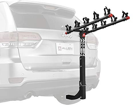 Allen Sports Deluxe 5-Bike Hitch Mount Rack, Model 552RR-R , Black, 2-Inch Receiver