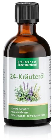 Sanct Bernhard 24-Kräuteröl, 100% reines ätherisches Öl, Inhalt 100 ml