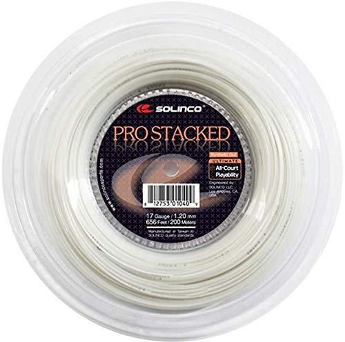 Solinco Pro-Stacked 200M Weiß Tennis Saitenrolle 200m Multifil Weiß 1,20