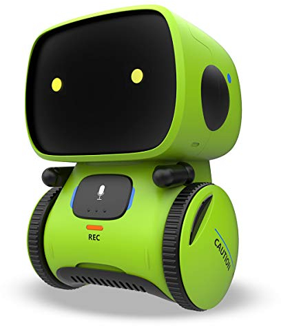 REMOKING Intelligent Roboter Kinder Spielzeug, Interaktives Roboter Lernspielzeug, Geschenke für Jungen Mädchen, Touch-Steuerung, Sprachsteuerung, Sprachaufnahme, Nachsprechen, Tanzen, Musik (Grün)