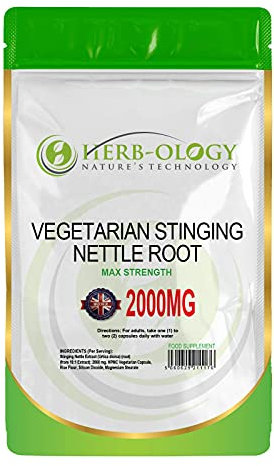 HB Stinging Nettle Root | 120 Nettle-Root Capsules - (10:1 Extract) 2000mg Stinging Nettle per Serving | High Strength Nettle-Root | Non-GMO, Gluten & Allergen Free | Manufactured in The UK