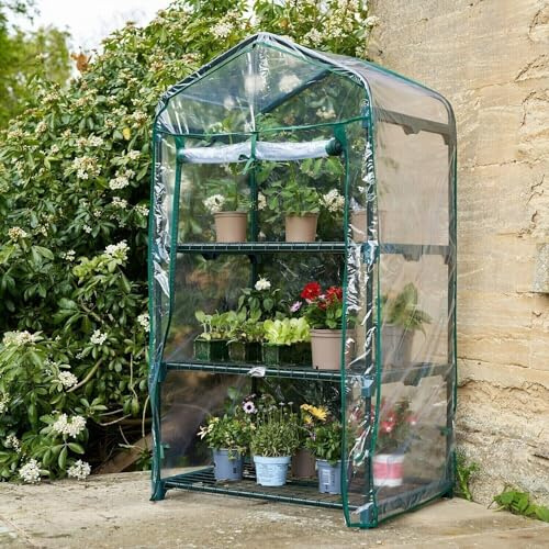 garden mile® Mini marco de 3 niveles para invernadero, jardín, casa de cultivo, estación de plántulas para vegetales, frutas, plantas