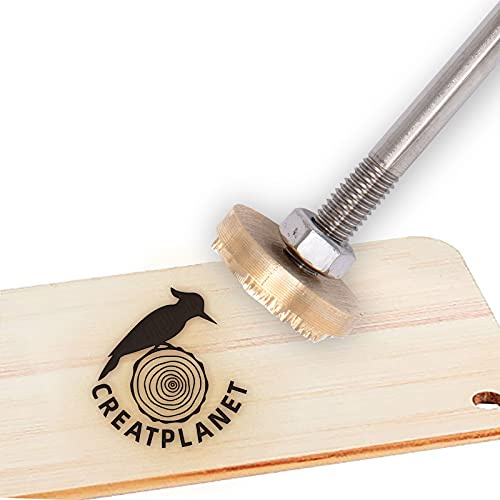 OLYCRAFT CREATPLANET Holz Leder Kuchen Brandeisen 3cm Brandeisen Stempel Benutzerdefiniertes Logo BBQ Heizstempel Mit Messingkopf Und Holzgriff Für Die Holzbearbeitung Handgefertigtes Design - Specht