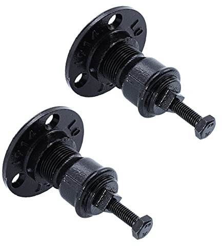 Angoily 2pcs Handrail Brackets Wall Mount Cast Hand Rail Bracket Handrails Support Stair Railing Wall Bracket Handrail Holder Bracket for Handrail Accessories Black, 8.5x6.5cm, (17VP09BP5929L5DF4R)