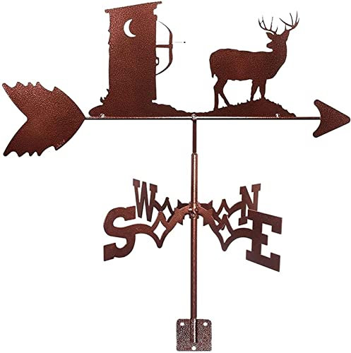 Girouette en métal girouette de chasse de jardin girouette en fonte avec indicateur de direction du vent monté sur le toit girouette jardin décorations en métal pour toit extérieur ferme jardin giro