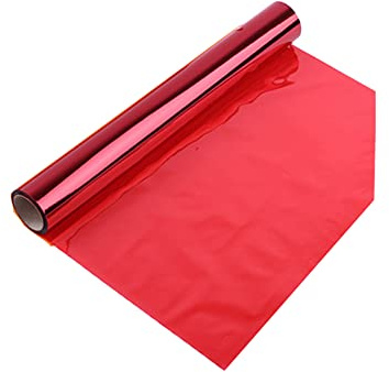 Bodhi2000 Zellophanpapier Geschenkpapier Bunte Leckereien Cellophanpapier Rolle Zart für Neujahr 1 Rolle Hellrot