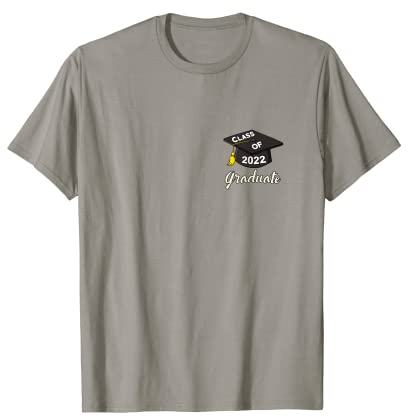 Casquette de mortier graduée Classe of 2022 (poche droite) T-Shirt