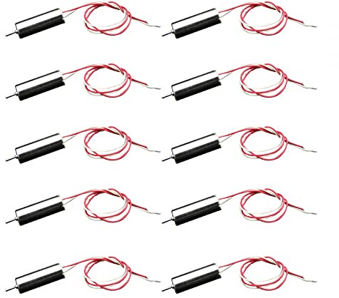 DONGKER Motore Coreless,10 Pezzi DK02 720 DC 3,7V 55000rpm 2,8A Spazzolato Motori per Giocattolo 4WD Quadcopter Fan
