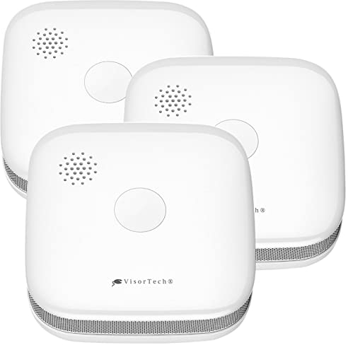 VisorTech Smoke Alarm: 3er-Set drahtlos vernetzbare Funk-Rauchwarnmelder, 5-Jahres-Batterie (Feueralarm, Funkgesteuerte Rauchmelder, Alarmanlage)