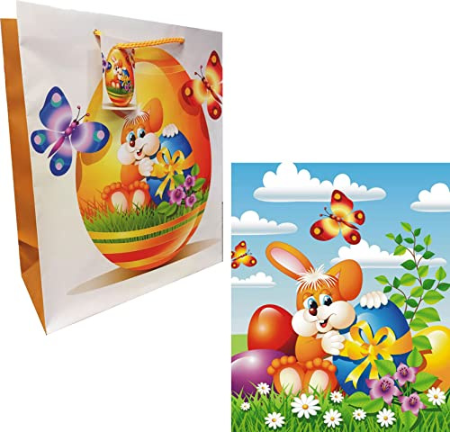 Iloda® 24 große Ostergeschenktüten 17276, Geschenktüte Ostern, Geschenktasche, Geschenkbeutel