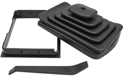 QAGGUM Shifter Boot and Retainer Bezel Kit Compatible with Jeep TJ Wrangler 1997-2004, Transmission Shift Bezel Shifter Boot Kit Replace 53000056 52078558