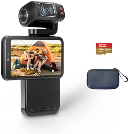 ORDRO M3 Pocket Camcorder, Vlogging Kamera mit 3.5'' Drehbarem Touchscreen & 5K/30fps Video, 3250mAh Lange Ausdauer, Nachtsichtfunktion, Zeitrafferfunktion, kleine Videokamera für Fotografie, YouTube