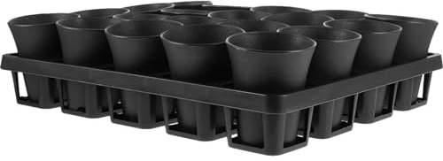 Cabilock 20 Stücke Sukkulenten Kunststoff Kleiner Pflanztopf mit Halterung Orchideen Übertopf Kräutertopf Anzuchttöpfe Orchideentopf Hydrokultur Topf Blumenkasten