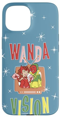 Televisor Retro Marvel WandaVision Wanda y Vision Carcasa para iPhone 15