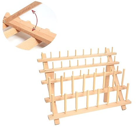 Porte-bobines en Bois Khaki pour Couture et Quilting