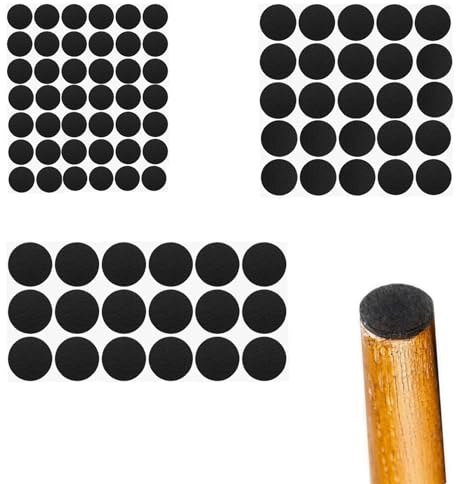 LIANRISES 85pcs Furniture Pads 15mm 20mm 30mm Chair Pads Black Felt Self Adhesive Pads for Furniture Legs Chair Legs Anti-scratches and Reduce Noise Chair Leg Floor Protectors