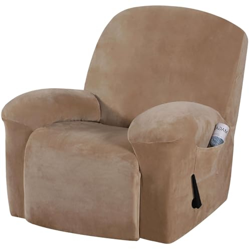 Sofabezug Couch Überzug 1 Seat Samt Stretchhusse Relaxsessel Bezug Anti-Rutsch Sofa Armlehnenbezüge Fernsehsessel Schutzbezug Katze Hunde Haustiere Schonbezug Couchschoner (Color : Style 1)