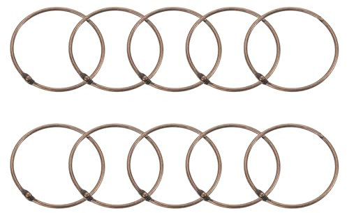 QUARKZMAN 15 Stück Duschvorhang Ringe - Gardinen Ringe aus Kohlenstoffstahl61mm Innendurchmesser Rund Vorhang Ringe Duschvorhang für Fenstervorhang Bettvorhang Duschvorhang, Kupfer