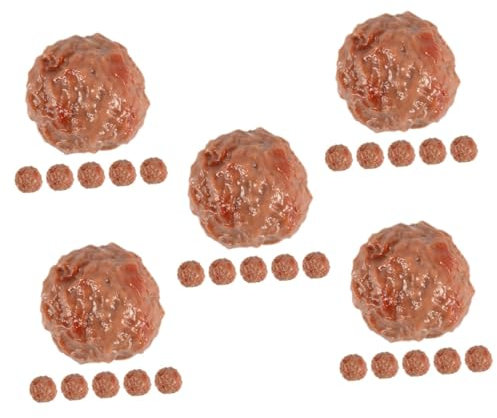 Hohopeti 30stücke Künstliche Realistische Fleischbällchen Simulation Rindfleischbällchen Für Heimdekoration Und Fotografie-Requisiten Lebensechte Deko Für Küche Und Party