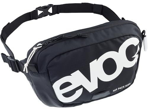 EVOC HIP Pack Kids Hüfttasche, Black | Hüfttasche für Kinder, Gürteltasche, stylische Bauchtasche für junge Biker:innen, Handyfach, reflektierender Print