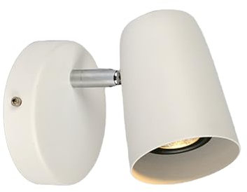 NICRX Lampada Faretti da Soffitto,LED Lampada a paret Interno,GU10 Lampada da Parete, 340°Orientabile faretto, Applique Spot da parete per Soggiorno,Camera da Lett (Bianco)