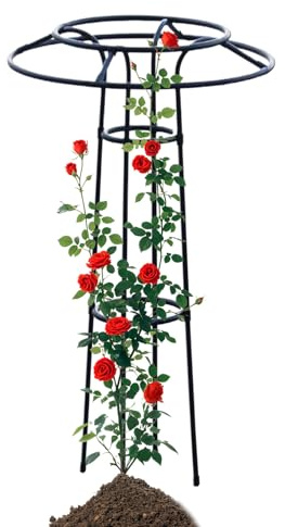 Rejilla de metal para jardín – Soporte estable para plantas al aire libre para enredaderas, rosas y flores | Marco de rejilla vertical para jardín, patio y terraza, soporte de escalada duradero y