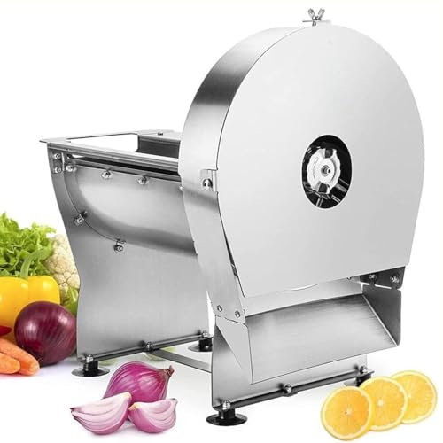 Onion Slicer - Electric Cabbage Shredder Machine, Stainless Steel Vegetable and Fruit Slicing for Potato Chips and Tomato